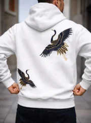 Vue arrière du hoodie OSAR blanc